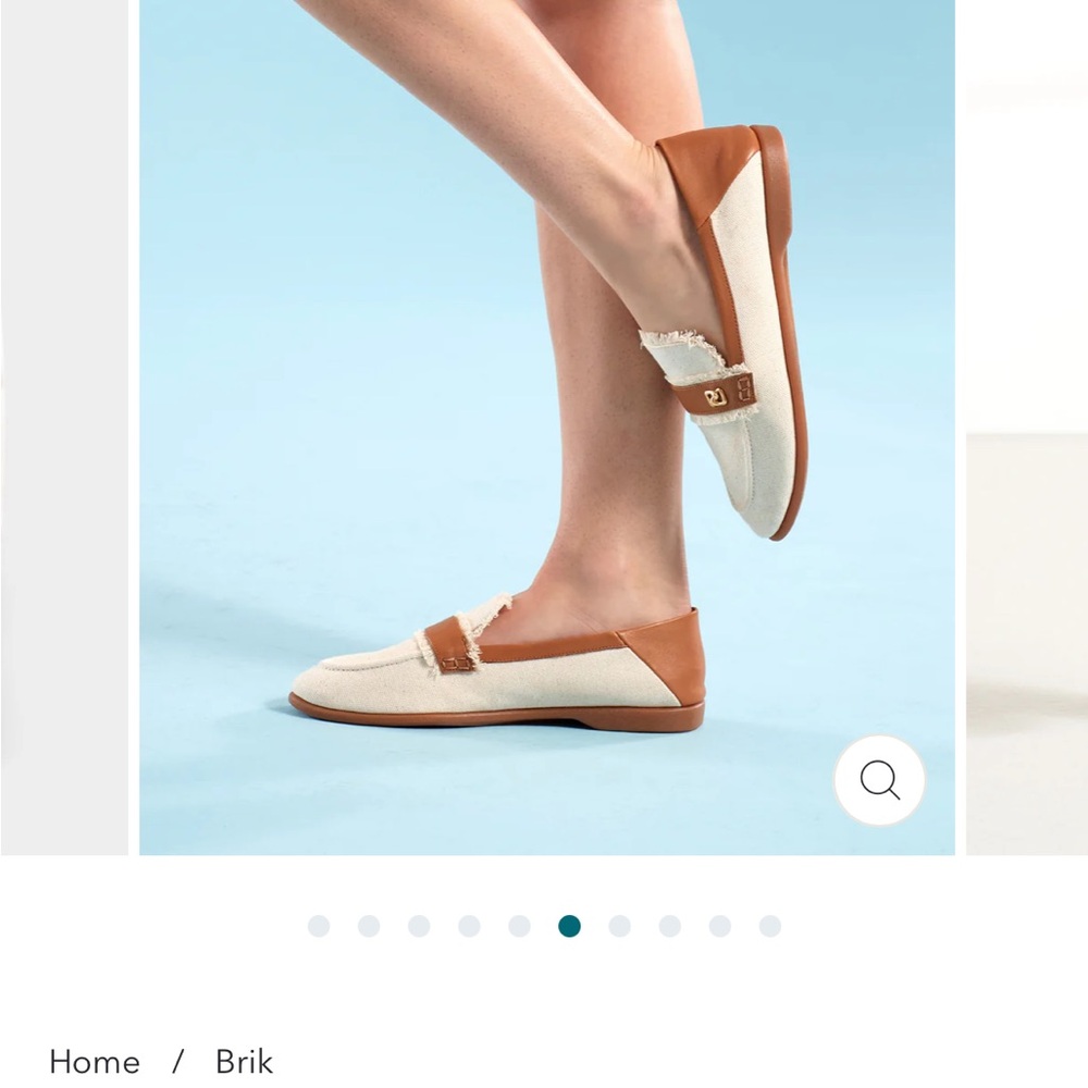 Women's Tan and Cream Loafers